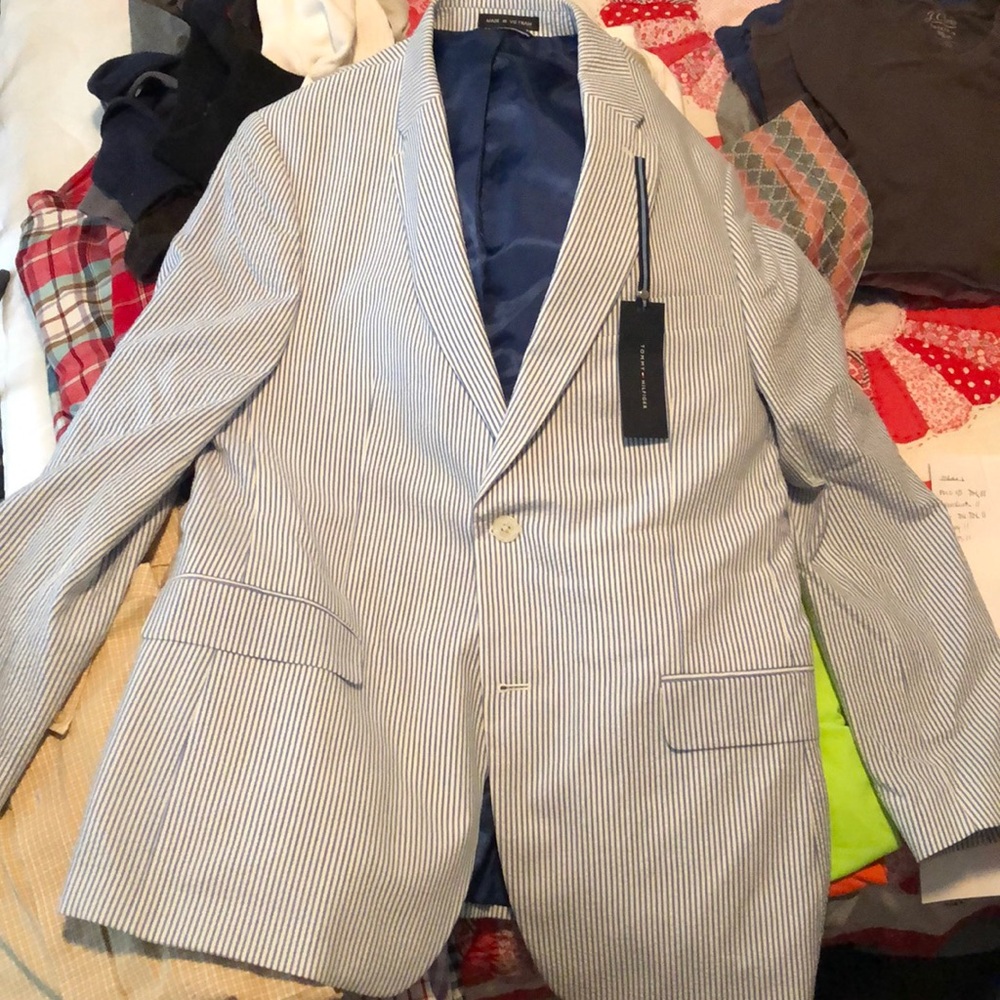 Tommy Hilfiger searsucker blazer UNWORN 40R